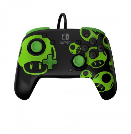 PDP Controller Rematch Wired 1Up Glow in the Dark     Switch