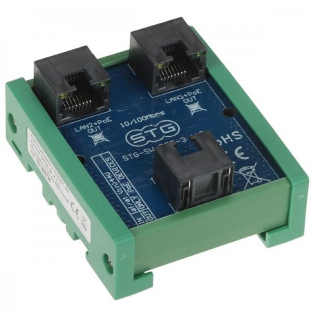 SWITCH POE / EXTENDER STG-SW-POE-3-110 2-PORTOWY + 1X UPLINK STG