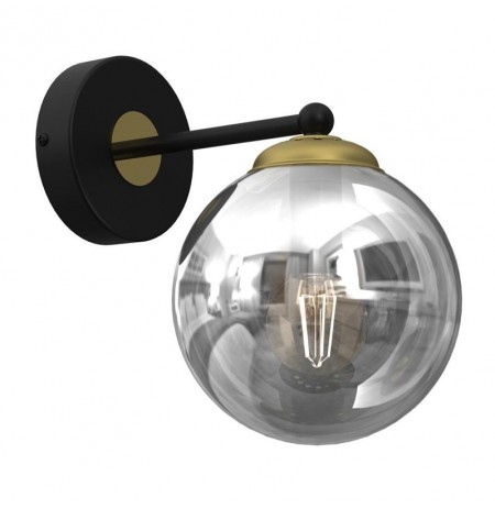 WALL LIGHT BURSA E14 BLACK/GOLD