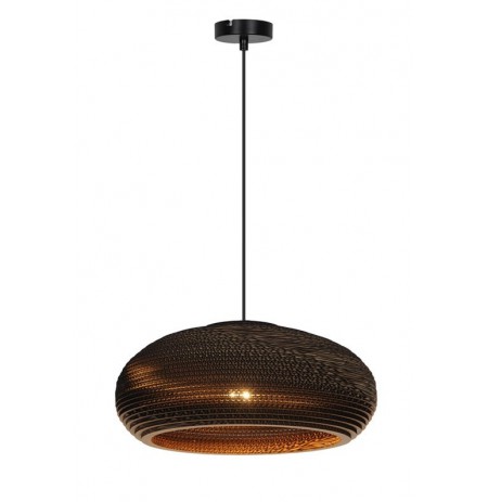 PENDANT LIGHT PAPER E27 BROWN/BLACK