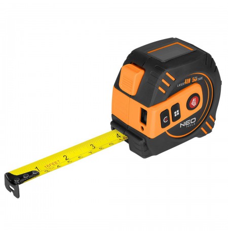 Laser rangefinder with retractable tape