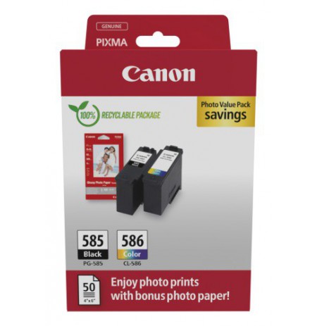 Canon PG-585/CL-586 (6205C004) Photo value pack Rašalinių kasečių komplektas, BK/CMY