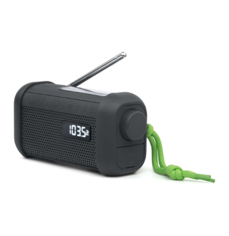 Muse | Portable Solar Radio with Crank and Flashlight | MH-08 MB | AUX in | Bluetooth | FM radio