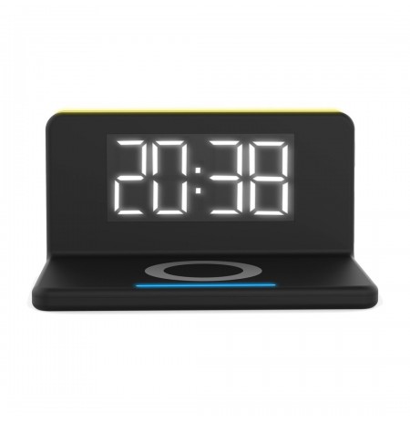 Terratec ChargeAir Digital alarm clock Black, Yellow
