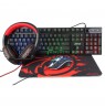 Ultron HAWK Gaming Set keyboard Mouse included QWERTZ German Black, Red, White