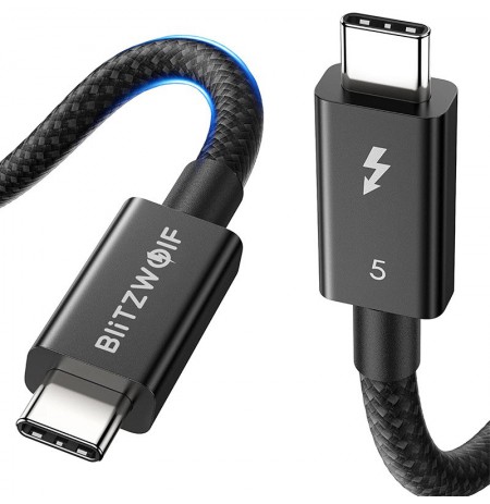 BlitzWolf BW-HDC8 240W USB-C to USB-C cable, 1.5m (black)