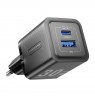 Vention Wall charger FEQB0-EU, USB-C, USB- A, 30W/30W, GaN (black)