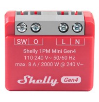 Shelly 1PM Mini Gen4 Smart switch Red
