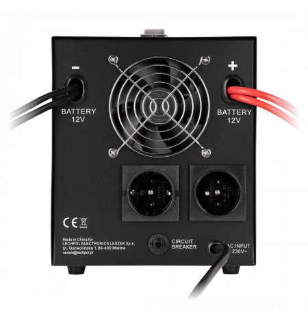 Rebel POWER-1500-LFP4 emergency power supply – a pure sine wave inverter with a 12V charging function, 230V, 1500VA/1050W