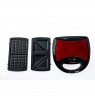 Brock SSM 2003 RD 3 in 1 Sandwich/Waffle Maker And Grill 750W, Black/Red