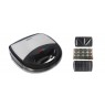 Brock SSM 2004 SS 3 in 1 Sandwich/Waffle Maker And Nutlet Makerl 750W, Black/Steel