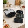 Brock SSM 2004 SS 3 in 1 Sandwich/Waffle Maker And Nutlet Makerl 750W, Black/Steel