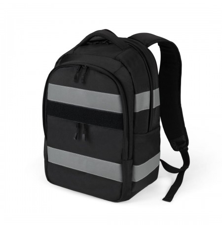 DICOTA Hi-Vis V2 backpack Rucksack Black Polyethylene terephthalate (PET), Thermoplastic polyurethane (TPU)