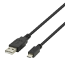 Kabelis DELTACO USB 2.0 Micro B, 2.4A, 3m, juodas / USB-303S-K / R00140010
