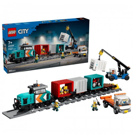 LEGO CITY 60509 Harbor Freight Train with Crane and Truck