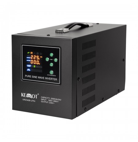 KEMOT PROsinus-2000/24-LFP4 UPS 2000W pure sine inverter with charger LiFePO4 24V