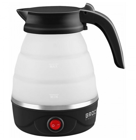 Brock WK 0904 BK Foldable Travel Kettle 0,5L 500W, Black/White