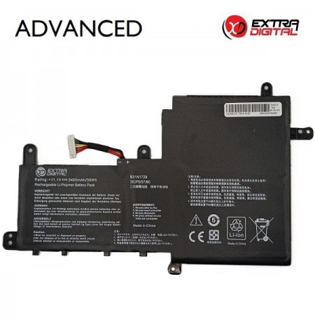 Nešiojamo kompiuterio baterija ASUS B31N1729, 3400mAh, Extra Digital Advanced