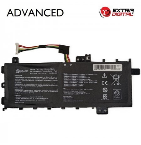 Nešiojamo kompiuterio baterija ASUS C21N1818-1, 4150mAh, Extra Digital Advanced
