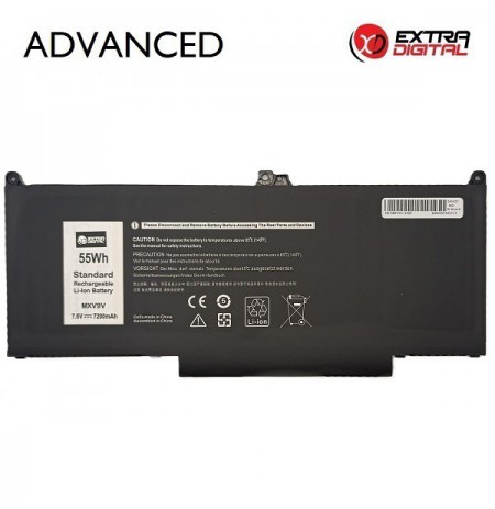 Nešiojamo kompiuterio baterija DELL MXV9V, 7200mAh, Extra Digital Advanced