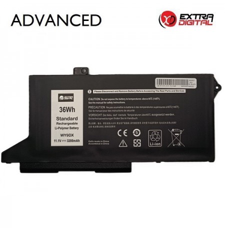 Nešiojamo kompiuterio baterija DELL WY9DX, 3200mAh, Extra Digital Advanced