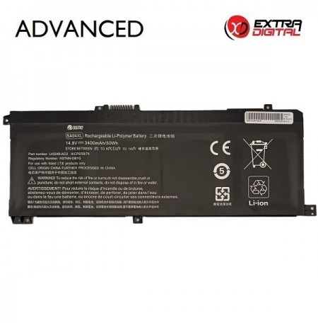 Nešiojamo kompiuterio baterija HP SA04XL, 3400mAh, Extra Digital Advanced