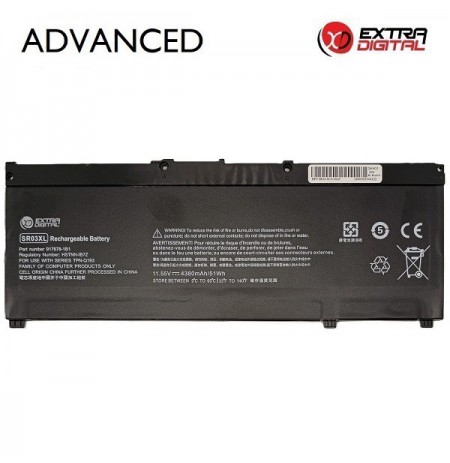 Nešiojamo kompiuterio baterija HP SR03XL, 4380mAh, Extra Digital Advanced