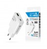 Charger GaN 1x USB-C, 1x USB Quick Charge 3.0 45W PD white