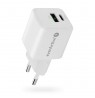Charger 1 x USB, 1 x USB-C Quick Charge 3.0 20W white