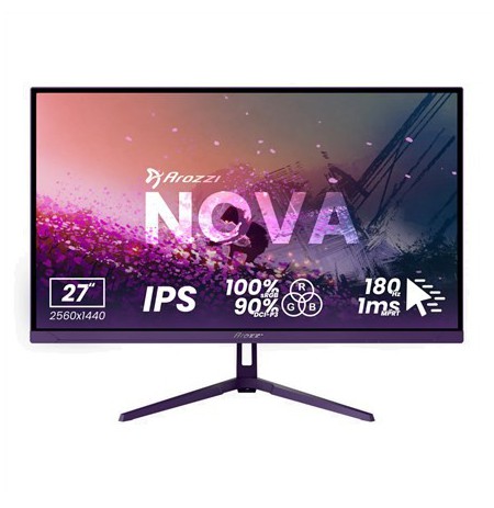 Arozzi | Nova | 27 " | IPS | QHD | 16:9 | 180 Hz | 1 ms | 2560 x 1440 pixels | 350 cd/m2 | HDMI ports quantity 2 | Purple