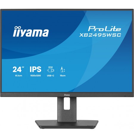 iiyama ProLite XB2495WSC-B1 computer monitor 61.2 cm (24.1") 1920 x 1200 pixels WUXGA LED Black