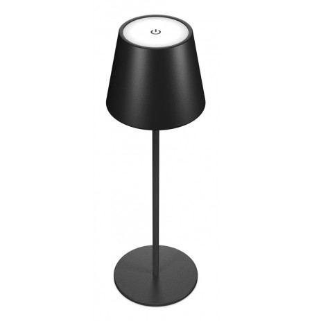 RealPower LED-Tischlampe dimmbar kalt/warm mit Akku, schwar