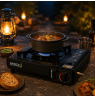Brock PGS 001 BK Tourist Gas Stove, Enamel Surface, 2200W, Black