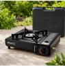Brock PGS 001 BK Tourist Gas Stove, Enamel Surface, 2200W, Black