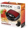 Brock SSM 2001 RD Sandwich Toaster 750W,Red