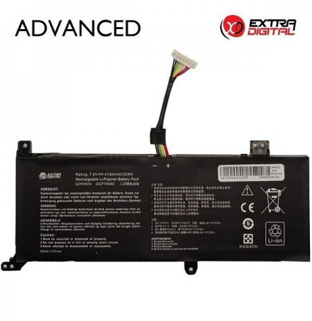 Nešiojamo kompiuterio baterija ASUS C21N1818-2, 4150mAh, Extra Digital Advanced
