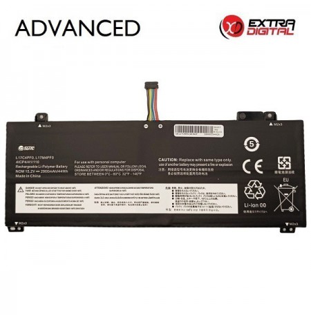 Nešiojamo kompiuterio baterija LENOVO L17C4PF0, 2900mAh, Extra Digital Advanced