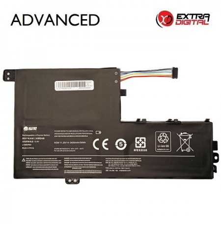 Nešiojamo kompiuterio baterija, LENOVO L15M3PB0, 3400mAh, Extra Digital Advanced