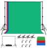 Fotografavimo fonų ir stovų rinkinys 2.9x2m, RGB
