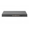 Digitus 16-Port Gigabit Netzwerkswitch, 19 Zoll, unmanaged,2 Uplink Ports, SFP