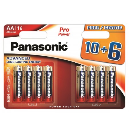 Panasonic Pro Power battery LR6PPG/16B 10+6pcs