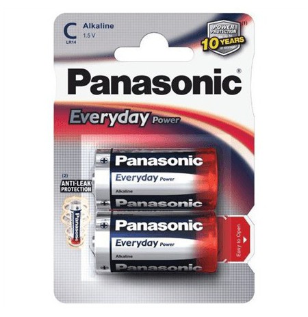 Panasonic Everyday Power Alkaline C size (LR14EPS), 2-pack