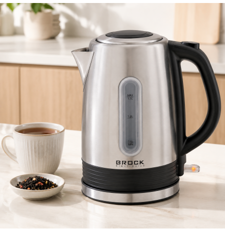 Brock WK 9903 SS Kettle With 360 Degree Base 1,7L 2200W Black/Steel