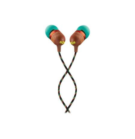 Marley Wired Earbuds | Smile Jamaica | Built-in microphone | USB Type-C | Rasta