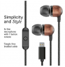 Marley Wired Earbuds | Smile Jamaica | Built-in microphone | USB Type-C | Signature Black