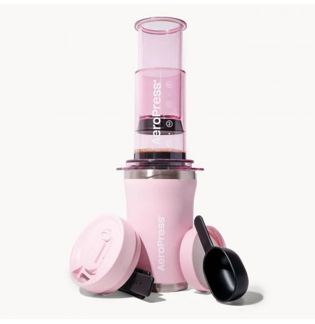 AEROPRESS Go Plus Coffee Maker with Pink Thermal Mug 475 ml