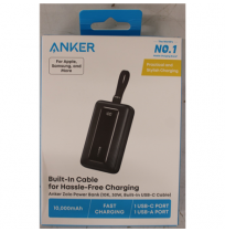 SALE OUT. Power Bank with Built-In USB-C Cable | A1688H11 | 10000 mAh | Black | DAMAGED PACKAGING