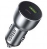 Ugreen 60980 mobile device charger Universal Silver Cigar lighter Fast charging Auto