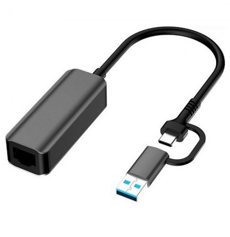 Adapteris USB3.0 A/ USB-C - RJ45, 1000Mbps, 0.15m