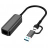 Adapteris USB3.0 A/ USB-C - RJ45, 1000Mbps, 0.15m